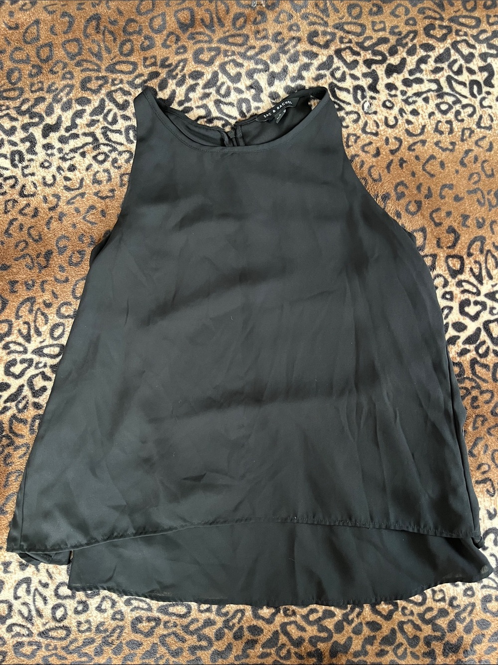 Zac & Rachel Black Layered Halter Camisole